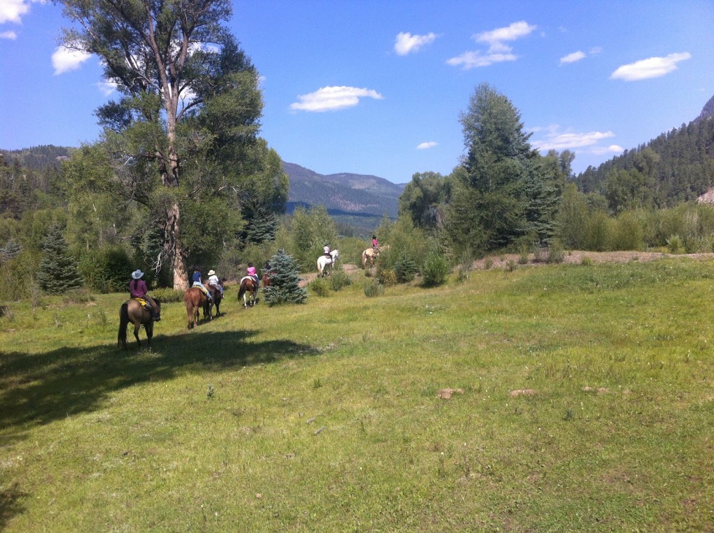 Colorado horseback riding at Rainbow Trout Ranch Colorado dude ranch