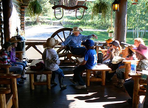 Telling stories on the front porch