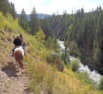 Riders along Elk Creek
