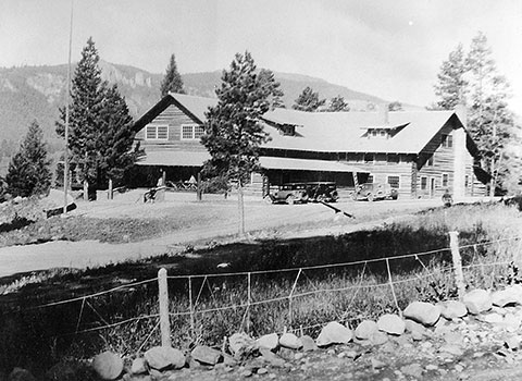 Old photo of the main lodge