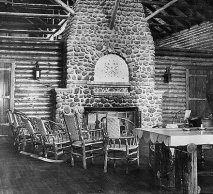 Old photo of the main lodge
