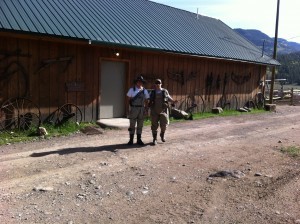 Wally and Miller about to cast their first flies into the Conejos River.