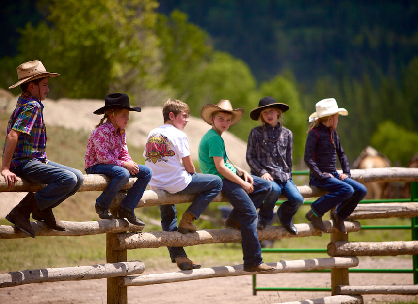 Kids waiting their turn to ride