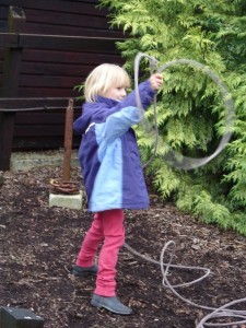 Poppy tries her hand at roping